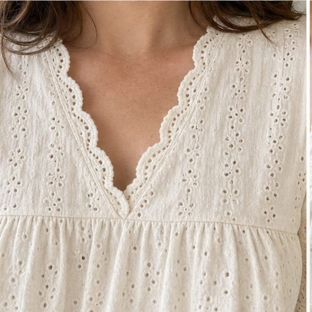 Ivory Ruffle Blouse - Picture 4 of 6